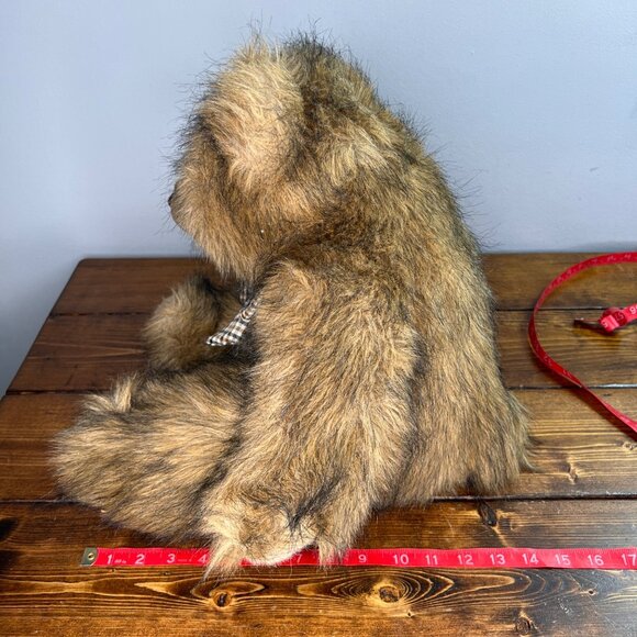 Vintage Chrisha Playful Plush Teddy Bear With Bow Tie Stuffed Animal - Picture 10 of 11